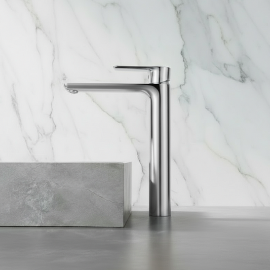 Silvio High Countertop Basin Tap — Chrome