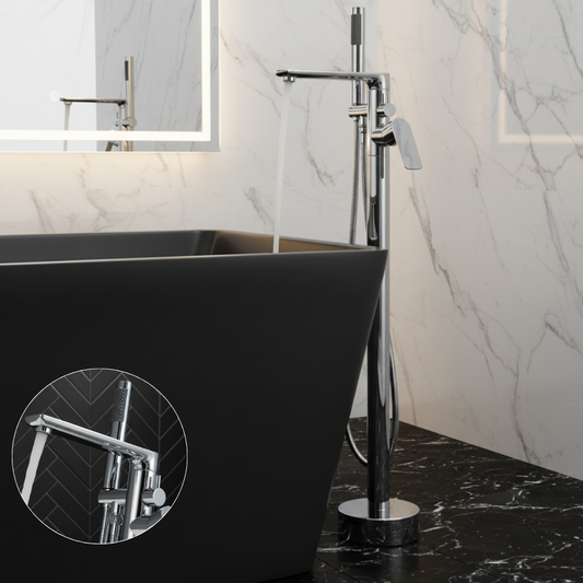 Emilia Freestanding Bath Tap — Chrome